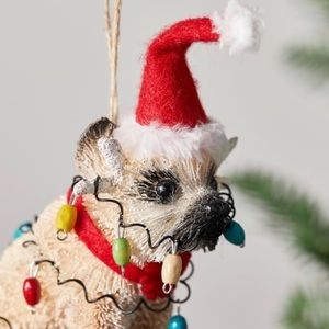 ❤️POTTERY BARN❤️Party Pug Christmas Ornament